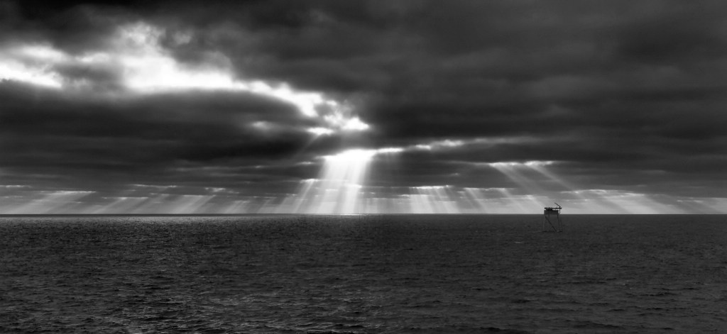 Warmth of the morning sunshine finally shining through after a chilly night on deck