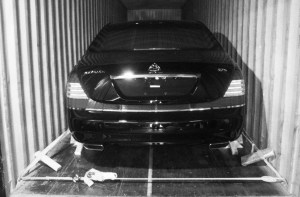 This is how not to secure a vehicle in a container.....